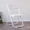 Silla Plegable de Plástico, Taburete Doméstico, Silla Moderna de Moda para Fotos, Silla de Oficina para Dormitorio, Silla para Conferencias y Capacitación, Silla con Respaldo