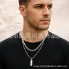 Colar com Pingente Longo de Camadas Empilhadas Venda Quente Transfronteiriça Pingente Simples Personalizado Acessórios Ins Hip-Hop