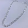 Collar de plata de ley con destellos de arena para hombre, hecho a mano, con cuerda gruesa de plata, cadena de clavícula agresiva, regalo de negocios, regalo para novio