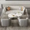 Lobby de hotel moderno minimalista, sofá de oficina de ventas, cabina de sala de estar, juego de sofás para reunión y recepción de oficina de salón de belleza