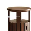 Juego de Taburetes de Comedor Apilables de Madera Maciza con 90% de Descuento para Uso Doméstico, Banco de Repuesto Apilable, Mesa de Café Estilo Chino Nuevo