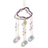 Pingente Apanhador de Sol de Pedras de Cristal Naturais Criativo DIY Sino de Vento de Jardim Nuvem Cristal Estrela Lua Ornamento Pendente