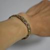 Pulsera de latón de Nepal, cobre tricolor, talla única, accesorios de joyería neutros, 14 cm de largo, ajuste libre