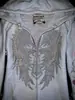 Sudadera con Capucha para Mujer Y2K Harajuku Retro Diamante Caliente Ajustada con Cremallera Estilo Ins Transfronterizo Moda de Nicho Otoño e Invierno 2025