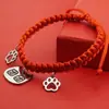 Collar de Gato, Collar Grabado de Gato y Perro, Etiqueta Anti-Pérdida para Perros, Cuerda Roja de la Suerte, Decoración para Mascotas, Collar de Año Nuevo