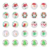 Guirlanda de Natal Desenho Animado Pintada à Mão Presente Contas de Vidro Chatas DIY Pulseira Brincos Contas de Vidro Material para Acessórios