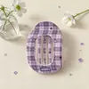 Pinza para el Cabello de Acetato Estampado Coreano Clip Oval Hueco Exquisito de Gama Alta Tamaño Grande para Mujeres Parte Trasera de la Cabeza Pinza de Pico de Pato Accesorios para el Cabello