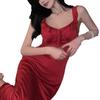 Vestido Longo Feminino de Cinco Peças com Estampa de Caranguejo, Alças Finas e Costas Abertas, Novo Design de Verão, Elegante Vestido de Praia para Férias com Elegância Deslumbrante