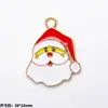 Colgante de Aleación Esmaltada Navideño Colgante de Gota Papá Noel Muñeco de Nieve Reno Colgante de Dibujos Animados Accesorios para Joyería DIY Pulsera Al Por Mayor