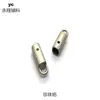Fivela de cordão de metal com sino para cordão de 7MM, cabeça reta de cordão, fivela de extremidade de cordão para calças de liga de zinco galvanizada, acessórios de vestuário para atacado