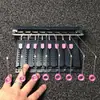 Accesorios para máquina de tejer plana computarizada 6 colores 8 colores 10 colores soporte para hilo de borde soporte de resorte de puerta de borde tensor simple doble [plano]
