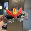 Óculos de Sol Polarizados de Mecha Bonito para Crianças Robô de Desenho Menino Legal Óculos de Sol de Silicone Alta Definição Anti-UV