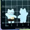 Lindo Dibujo Animado Gatito Jugando Pinza para el Pelo Cuerda para el Pelo Pinza para el Pelo Accesorios para el Cabello Funda de Teléfono Hebilla de Zapato DIY Accesorios de Resina
