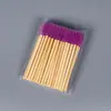 Cepillo Desechable para Pestañas con Mango de Bambú Varilla de Bambú de Colores Peine para Pestañas Cepillo para Cejas Cepillo de Tornillo Herramienta para Injerto de Pestañas