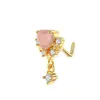 Clavo de Acero Inoxidable para Nariz Transfronterizo Forma de L Flor de Mariposa Incrustada Circonita Aro para Nariz Clavo de Cartílago Joyería de Piercing de Moda Venta al por Mayor
