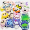 Accesorios Populares de Ropa Transfronterizos Dibujos Animados para Niños Etiquetas de Plástico con Forma de Huevo Luminosas Parches Impermeables Divertidos de Goma