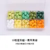 Conjunto de Caixa Transparente com 24 Contas de Cera em Formato de Estrela Série de Cores Macaron Contas de Cera Peroladas Cores Misturadas Ecológico