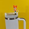 Tapón de Pajita de Silicona Dibujo Animado Animal Lindo 10mm Tapa Antipolvo para Pajita de Vaso de Agua Silicona de Grado Alimenticio Tapa de Pajita Universal