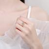 Corona sencilla y elegante para mujer estilo coreano, moda, circonio microincrustado, diseño suelto, anillo para mujer chapado en oro de 18 quilates para venta directa