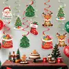 Decoração de Natal Transfronteiriça Feliz Natal Conjunto de Decorações Espirais Penduradas Formas de Enfeites para Decoração de Bolo