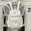 Mochila tipo flip-top con degradado de estrellas estilo coreano, mochila escolar para estudiante estilo chica suave, mochila ligera de cordón para viaje informal