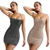 C7481 Transfronterizo Aliexpress Amazon Moda Europea y Americana para Mujer Vestido Bodycon Sexy con Cuello Halter y Pedrería Vestido Corto