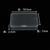 Caja de almacenamiento rectangular abatible de 10.5 para tarjetas de presentación, tarjetas bancarias, naipes, almacenamiento a prueba de polvo, caja de empaque de plástico para curitas