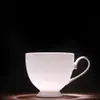 Taza de Café de Cerámica Jingdezhen Estilo Normcore Hotel Hogar Taza de Café de Porcelana de Hueso Juego de Taza y Platillo de Café Europeo Americano
