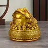 Cuenco Tesoro de Cobre Adorno Sapo Dorado Sapo Dorado de Tres Patas Lingote Artesanía de Cobre Fabricante Mayorista