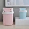 Cubo de basura para baño con tapa estrecho para inodoro tapa abatible hueco rectangular estrecho con tapa sala de estar tapa oscilante doméstico