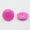 Aretes de Tuerca de Plástico Estilo Mujer Redondos Grandes Cuentas de Color Sólido Aretes Combinables Clip para la Oreja Comercio Exterior Transfronterizo Europeo y Americano Aretes de Tuerca