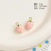 Abeja y MargaritaAleación Esmalte Perla Abeja Flor Fresa Colgante Encanto Pulsera DIY Accesorios