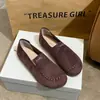 Mocassins Retrô para Mulheres, Novo Estilo Outono, Slip-On com Solado Macio, Leves e Confortáveis para Mamãe