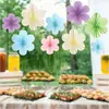 Decoración de Flor de Papel para Jardín de Infancia Arreglo para Fiesta al Aire Libre Decoración de Abanico de Papel Verde Suministros para Arreglo de Fiesta de Cumpleaños