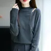 Suéter de Punto de Lana para Mujer, Nuevo, Otoño/Invierno 2026, Transfronterizo, con Cuello Medio Alto, Adornos de Pedrería, Diseño Hueco, Camiseta Base Versátil