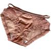Elegante Hija* Satén Francés Ropa Interior Sexy de Encaje para Mujer Puro Deseo Sin Costuras Entrepierna de Algodón Puro Calzoncillos Transpirables para Mujer
