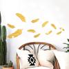 Pegatinas de espejo con plumas decorativas transfronterizas de Amazon, pegatinas de pared acrílicas tridimensionales de 1 mm para sala de estar, sofá, dormitorio