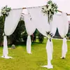 Arco de boda de malla blanca arreglo de propuesta de boda fondo estilo chino techo gasa blanca foto decoración exterior