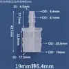 Conector de Plástico Reductor Grueso en T Recto a Través de Manguera Tubería de Agua Tubería de Aire Adaptador Conector Junta de Púa