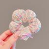 Goma para el pelo de flor para niños, Tridimensional Linda Estilo Coreano, Cuerda para moño floral fresca, Coleta Scrunchie pequeño