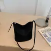 Bolsa Transversal de Ombro Grande Capacidade, Tecido de Nylon, Repelente à Água, Bolsa Feminina Estilosa, Versátil, Cor Sólida, Bolsa Feminina Simples e Moderna