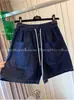 Shorts Vaqueros de Bolsillo Grande Estilo Coreano de Cintura Alta para Mujer, Nuevos de Verano Holgados Elásticos Adelgazantes de Cintura Línea A Pierna Ancha