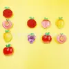 Novo Estilo Transfronteiriço Frutas Pêssego Maçã Morango Acessórios de Resina Transparente Furos para Calçados Fivela Patch Acessórios de Atacado Decoração