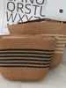 Uma geração de bolsa de ombro feminina de cabelo, bolsa tecida de corda de algodão listrada, bolsa diagonal tecida simples moderna, bolsa de praia atacado