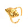 Anillo de concha de acero inoxidable de alta calidad europeo y americano, estilo vacación playera, para usar junto al mar, anillo de titanio roscado, no se decolora