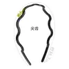 Diadema Unisex Corazón de Melocotón Negro Brillante Diadema para Lavarse la Cara Pinza para el Cabello Artículo Popular de Celebridad de Internet Diadema con Dientes Diadema para Personas Mayores