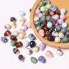 Nuevo colgante de cerámica con forma de gota de agua, creativo, con cuentas, para hacer pulseras y collares DIY, material para accesorios de joyería tejidos