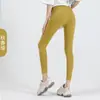 Calça de Yoga LULU Sem Marcas Feminina Cintura Alta Emagrecimento Quadril Linha T Nua Alta Elasticidade Apertada Corrida Fitness