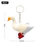 Creativo Gato Pollo Pato Ganso Perro de Caza Aves Animal Llavero Colgante Accesorios Gato Mosquetón Llavero Colgante de Bolsa
