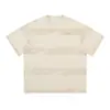 Camiseta de Manga Corta a Rayas Bloques de Color Tie-Dye Estilo Retro Americano para Hombre, Marca de Verano de Moda Camiseta Suelta de Media Manga con Bordado de Letras